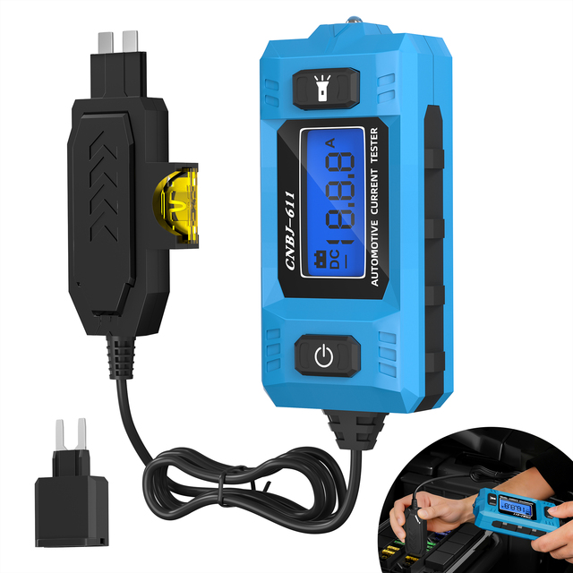 Auto Blade Fuse Tester CNBJ-611 Max 48V Digital Display ABS/PC Material Industrial Use Car Circuit