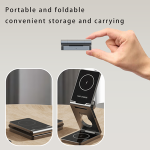 Cargador inalámbrico 3 en 1, cargador inalámbrico plegable para IPhone 16, carga rápida multifuncional de 15W para Apple Watch para Airpods - Product Image 5