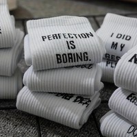 Chaussettes blanches de sport pour hommes, style hip-hop, personnalisables, vente en gros