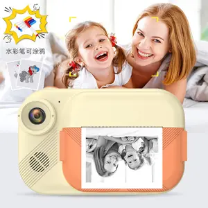 P1S 3.5 Inches Kids Camera 12MP Instant Printable Camera Ink Free Printing Digital Selfie Camera for Children Aged 3-12