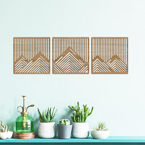 Decorazioni <span class=keywords><strong>per</strong></span> la casa ecologiche geometriche montagne vuote pitture in legno e arti murali decorazioni murali <span class=keywords><strong>per</strong></span> camera da letto e <span class=keywords><strong>cucina</strong></span> - Product Image 2