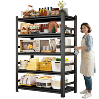 Étagère de cuisine moderne Morgie, unité de rangement métallique réglable et détachable, étagères de garde-manger, étagère utilitaire autoportante pour garage