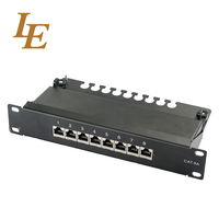 Placa frontal de red para montaje en rack LE P2448 con organizador de cables Cat6 CAT5e UTP FTP