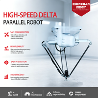 Robot parallèle Delta flexible à 4 axes, bras robotique à faible encombrement pour la manutention rapide et l'assemblage de l'électronique 3C sur ligne de production