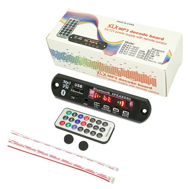Wireless BT 5.0 5V MP3 Board Car Audio USB TF FM Radio Module MP3 Player with Remote Control BT