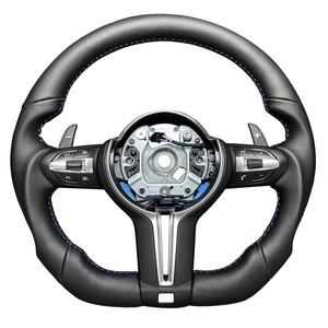 Volante deportivo M personalizado de cuero sin perforaciones para <span class=keywords><strong>BMW</strong></span> F10 F20 F30 F34 E60 E90 E92 F15 F32 E82 340i - Product Image 1