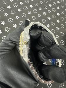 Reloj Mecánico de Lujo Personalizado con Diamantes, Incrustado con Moissanita VVS de Alta Calidad, Estilo Hip-Hop, Correa de Acero Inoxidable - Product Image 3