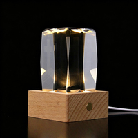 Cubo de Cristal K9 de Alta Claridad para Grabado Láser Xtool, Bloques de Fotos 3D de Vidrio Óptico sin Burbujas con Base de Luz y Caja de Regalo