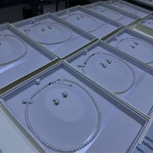 Collier de perles d'eau douce Akoya de couleur bonbon de 4 à 5 mm, chaîne de pull, cercle presque parfait avec de légères imperfections - Product Image 2