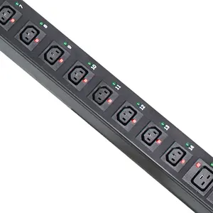 24-Bit Iec C13 32a 380V Hoge Kwaliteit Italy Switzerland Denmark Type Intelligente Pdu Met Led-Schakelaar Voor 19 Inch Kast