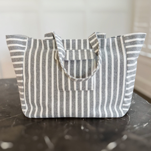 Fashion Eco-Friendly Wholesale Personalized Striped Large Capacity Shopping Storage Outdoor Travel Beach Tote Bag Girls - Product Image 4