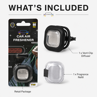 Diffuseur de parfum rechargeable pour voiture, à clipser sur grille d'aération, avec logo personnalisé, accessoires de parfum d'intérieur automobile, vente en gros