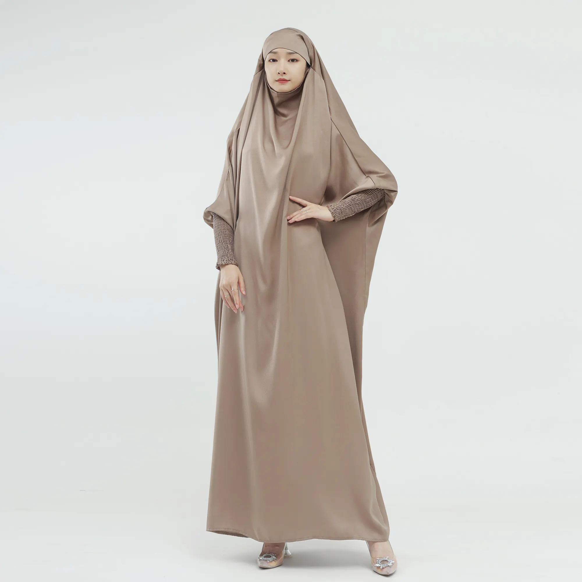 ملابس عيد المسلمين قطعة واحدة عباية للصلاة بطول كامل ثوب طويل فستان النساء عباية النساء المسلمات ثوب عباية