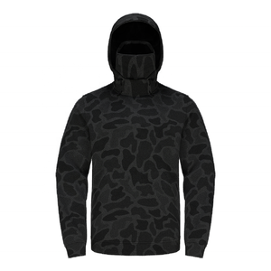 سترات بغطاء رأس للرجال عالية الجودة كبيرة الحجم مطبوعة كامو مع ثقوب مقطوعة بالليزر فتل مقاوم للماء شعار مخصص للصيد في فصل الشتاء - Product Image 3