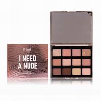 Vente en gros de nouvelle palette d'ombres à paupières de maquillage de luxe votre logo marque privée palette d'ombres à paupières de luxe 12 couleurs nude