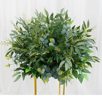 S-A7606 2 pièces/ensemble Décoration d'arche de mariage en plein air, feuilles de saule vertes, plantes d'eucalyptus, rangée florale suspendue, accessoires de scène