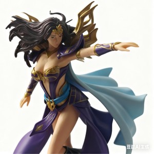 Modellino in PVC di Guerriera Nera Fantastica con Capelli Neri, Vendita all'Ingrosso - Product Image 3