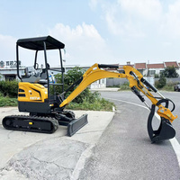 Mini-excavatrices CE EPA 1,5 tonne 1,7 tonne avec flèche pivotante