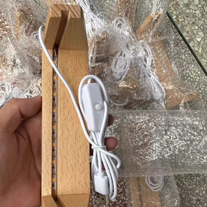 طاولة خشب الزان الإبداعية طاولة خشبية 7 بوصة سجل إطار صور الزفاف بالجملة الخشب على شكل حرف U إطار الصورة - Product Image 2