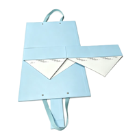 Boîte cadeau pliable en carton rigide mat de luxe avec poignée, personnalisable avec votre logo, fermeture magnétique, vide