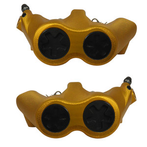 Par de Calibradores Radiales Accossato, Anodizados en Oro, Forjados, con Pastillas de 100 mm para Sistemas de Motocicleta - Product Image 5