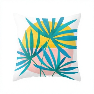 Housse de coussin décorative en coton 100% brodée style bohème géométrique, amovible et lavable, pour canapé et décoration intérieure – Meilleure vente - Product Image 1
