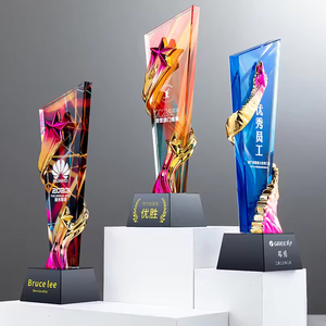 Trophée en cristal personnalisé gravé au laser ou imprimé par UV, thème sportif, souvenir, cadeau, trophée en cristal - Product Image 2
