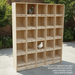Set di Nidi per Piccioni in Legno Senza Porta, Gabbia Grande per Allevamento e Accoppiamento di Piccioni da Corsa, Varie Dimensioni - Product Image 1