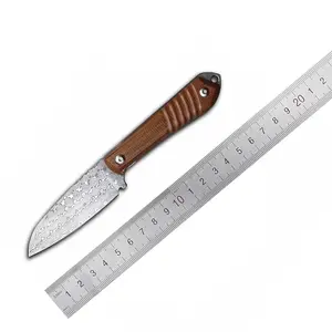 Прямой нож с Дамасским узором и оболочкой высокой твердости, многоцелевой нож для охоты на природе, кемпинга, оптом