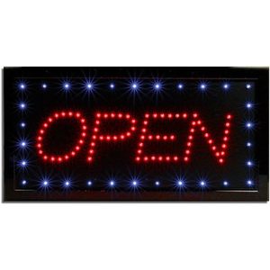 LED Open <b>Sign</b> Hanging Storefront Window <b>Sign</b> Decorative <b>Light</b> Street Indicator Display Board Ambient <b>Light</b> UK\US\AU\EU plug - Product Image 6