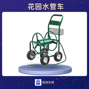 Chariot dérouleur de tuyau d'arrosage 90 mètres, autoportant, en PVC, avec cadre en acier et roues, pour usage extérieur - Product Image 5