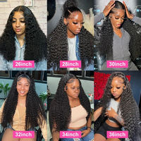 Perruques en cheveux humains bruts vietnamiens à cuticules alignées pour femmes noires, sans colle, Full HD pour perruque frontale en dentelle 13x6 13x4 HD Lisse Profond
