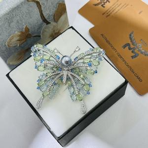 Broche de Lujo de la Industria Pesada Francesa para Mujer, Broche de Flor en el Pecho en Tono Naranja, Accesorios para Vestidos de Traje de Mujer - Venta al por Mayor - Product Image 2