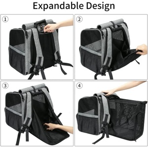 Evcil hayvan taşıyıcı sırt çantası, genişletilebilir <span class=keywords><strong>Pet</strong></span> seyahat taşıyıcısı sırt çantası nefes örgü, havayolu onaylı yürüyüş sırt çantası sırt çantası seyahat - Product Image 4