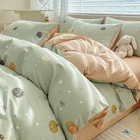 <strong>Best</strong>-<strong>selling</strong> Must-have Item-Fresh Elegant Printed All-cotton Soft 200TC <strong>Bed</strong> Sheets. Pure Cotton 4-Piece Bedding Set European