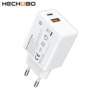 Mini cargador de pared certificado Ce OEM para iPhone 14 Fast 20W PD carga 2 puertos <span class=keywords><strong>USB</strong></span> <span class=keywords><strong>C</strong></span> tipo Qc3.0 auricular eléctrico OVP protección - Product Image 1