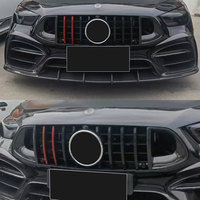 Grille avant AMG GT 2018, style B, en fibre de carbone, pour Mercedes-Benz 4 portes