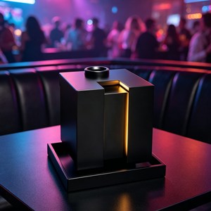 Venta Directa de Fábrica, Narguile LED de Acero Inoxidable de 36CM, Nuevo Diseño de Lujo con Base de Vidrio, Set de Shisha Alemán, Narguile con Bomba de Agua en Forma de Cubo - Product Image 5