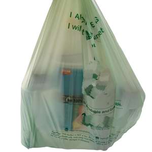 Venta caliente personalizado desechable plástico transparente camiseta HDPE bolsa de comestibles - Product Image 2