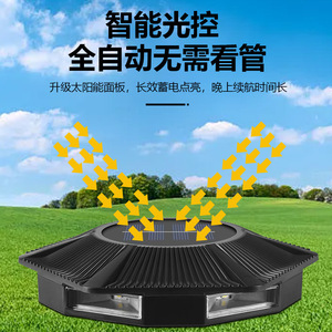 ไฟสวน LED พลังงานแสงอาทิตย์แบบฝังพื้น แสงวอร์มไวท์ กันน้ำ พร้อมเสาปัก สำหรับลานบ้านและสนามหญ้า - Product Image 5