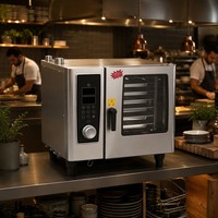 Four combiné professionnel à commande manuelle, en acier inoxydable robuste, à vapeur et à convection, pour une utilisation en cuisine traditionnelle