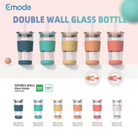 Gobelet à café glacé en verre personnalisé, tasses tasse à thé avec paille, tasses à thé Boba personnalisées tasse à smoothie gobelet en verre à vin à bulles