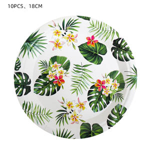 Nouvelle décoration de fête hawaïenne Turtleback feuille papier assiette tasse tissu sac feuille été thème - Product Image 3
