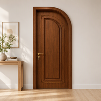 DEMEA Portes intérieures en bois massif de style français à double vitrage arqué de haute qualité, isolation acoustique, pour hôtel, villa, appartement, moderne