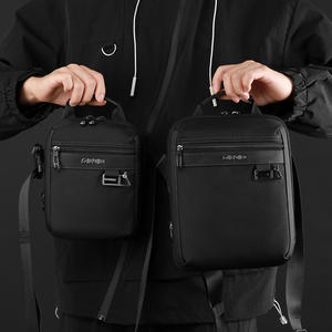 WePower Men's Crossbody <b>Bag</b> Nylon <b>Small</b> Durable Solid Color Embossed Logo Shoulder <b>Bag</b> for Travel Commute Outdoor Use - Product Image 5