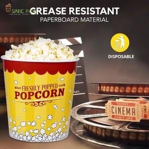 Gobelet en papier de haute qualité 170oz gobelet en papier biodégradable et assiettes tasse en papier Kraft seau à pop-corn carré - Product Image 5
