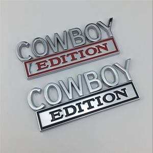 Cowboy alliage de Zinc métal Chrome Auto Logo autocollant plaque signalétique voiture décalcomanie voiture emblème Badge - Product Image 2