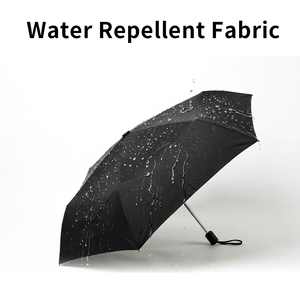 Mini Folding Umbrella 3 Fold Lightweight Travel Umbrella UV Protection Rain Umbrella with Fiberglass <b>Frame</b> for Women and Men - Product Image 3