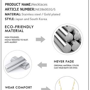 Collar de Moda al por Mayor, Chapado en Oro de 18K, Acero Inoxidable, con Diamantes, Tipo Gargantilla, Resistente al Agua, con Colgante de Luna para Mujer - Product Image 6