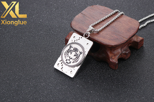 Collar Unisex de Acero Inoxidable Vintage Estilo Europeo Americano, Más Vendido, con Colgante Tai y Cadena de Serpiente, Chapado en Oro de 14K, Estilo Hip Hop - Product Image 5